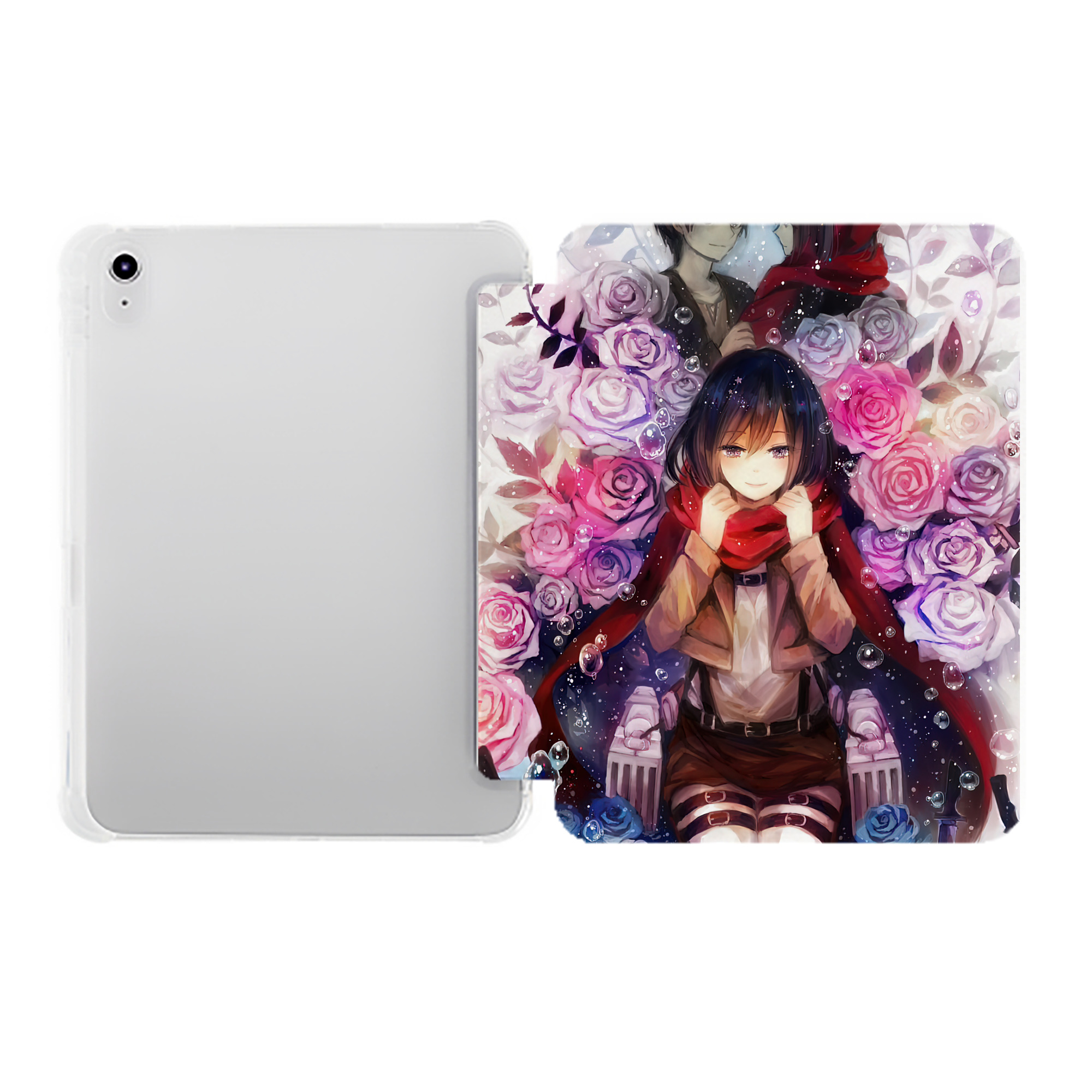 （画像用） 進撃の巨人 Attack on Titan IPad ケース ペン収納付き 三つ折りスタンド PUレザー×シリコン 対応機種9.5/10.5/10.9インチ